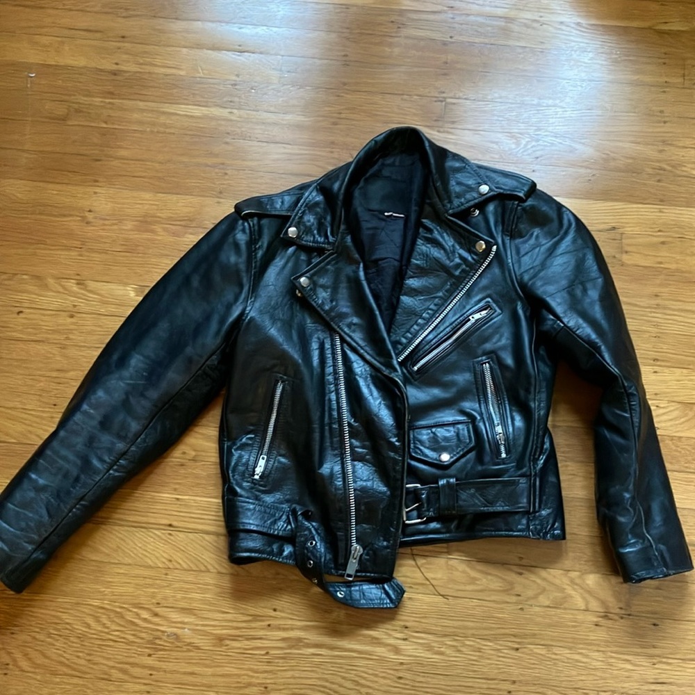 Vintage leather motorcycle jacket. Great condition